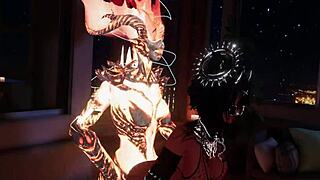 Hot Flamenco dancer in animated porn in virtual reality