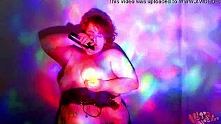 Plump BBW goddess undresses and dances oiled