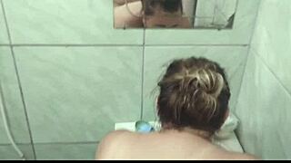 wife enjoys big ass bath time with hentai vibes