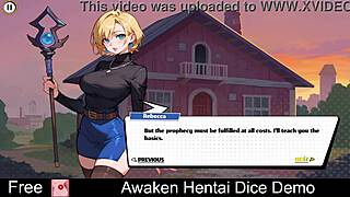Detailed demo of awaken hentai dice game with erotic anime scenes.