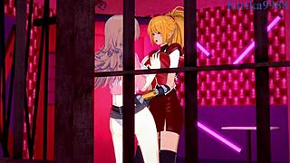 sagiri, setsuko, and excellen feel intense passion in lesbian hentai play