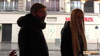 A blonde bombshell gets a rough ride from a random man