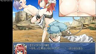 A minotaur girl explores her desires in the game world