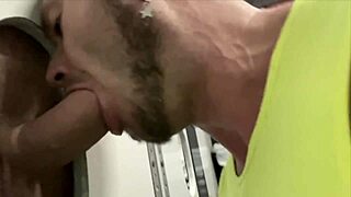 Gay Glory Hole Blowjob Compilation, Big Cock Close-Up