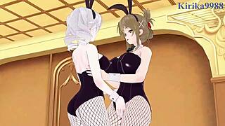 Kusuha mizuha and cagalli yula athha chitose and nine intense lesbian play