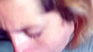 Deep throat blow job with a friend and swallowing cum as a start of the day