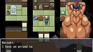 Tanned girl Natsuki gets a massive cumshot in the game.