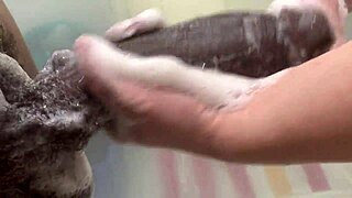 Step-sis gets a steamy solo session with a big cock