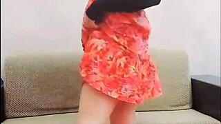 Sissy crossdresser's big ass bouncing in wet lingerie