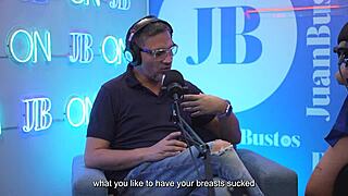 Oiled up Latina rides Sybian for wild orgasm in podcast