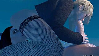 3D Hentai Busty Girls Suck and Fuck Futa Teens