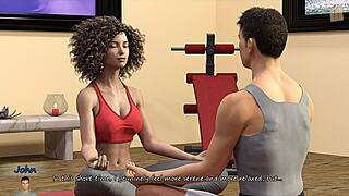 Cartoon porn featuring hot yoga instructor Gina's ass
