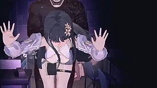 yinlin and baizhi in anime hentai adventure