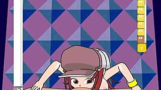 shiki misaki animated blowjob and anal riding in hentai game