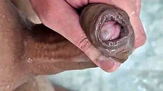 Brazilian twink gets off hard in steamy shower