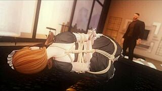 BUSTY MAID BONDS HER BOSS