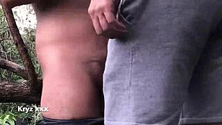 wild gay sex unfolds in the forest with intense bareback action