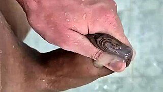 Brazilian twink gets off hard in steamy shower