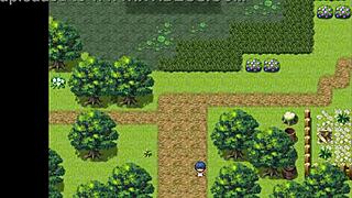 Tanned girl Natsuki gets a massive cumshot in the game.