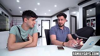 Twink fucked bareback by gay step uncle.