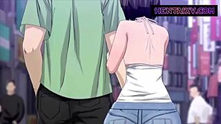Young Asian teen gets deepthroat and creampie in public