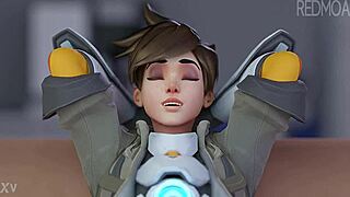 yo, ever seen tracer from redmoa swallowing in wild cartoon action like this?