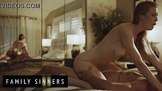 Family sinners - showstopper chick has her pussy pounded in spread eagle before getting a huge facial