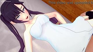 Mona strips naked for uncensored hentai fucking