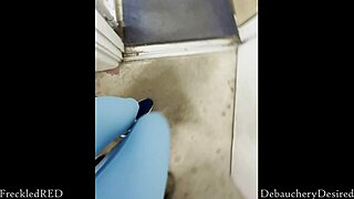 Sucked a big cock at a glory hole and got a facial