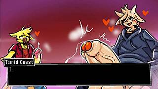 Furry fun with 8-bit video game theme and gayanal action