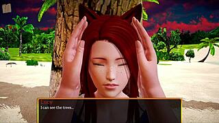 Amateur redhead's small tits bounce during hardcore sex with her stepson