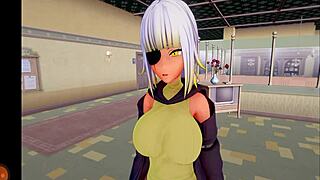 in hg champion of realms part 6, you meet the hellhound girl with big tits