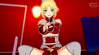 Mordred Pedragon masturbates you and lets you cum inside! Fate Apocrypha