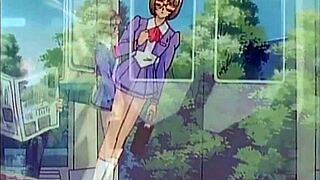 fisted anime girl with glasses fantasizes about big tits 😍