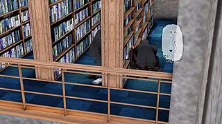 In Netorare Akiba, she gets fingered and creampied during masturbation.