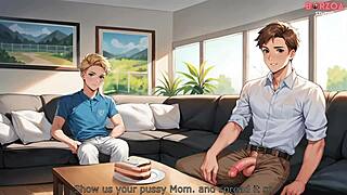 Whoa, he brought a classmate for wild hentai action with huge tits! Unbelievable!