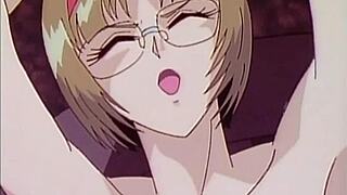 fisted anime girl with glasses fantasizes about big tits 😍