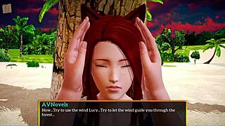 Amateur redhead's small tits bounce during hardcore sex with her stepson