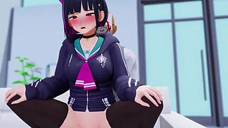 Kazusa in 3D Anime Hentai Adventure