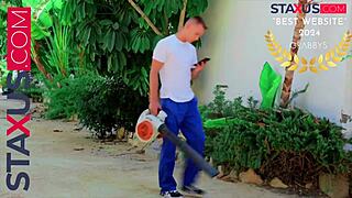 I catch the gardener masturbating and offer him all my help.