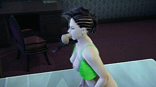 Laura Matsuda Sucks Big Cock in 3D