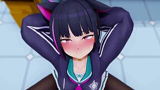 Kazusa in 3D Anime Hentai Adventure