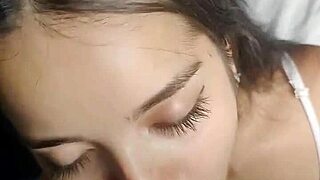 lunah blanc moans loud swallowing and riding my big dick hard!