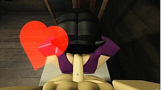 The roblox slut bends over for doggystyle pounding in the cabin
