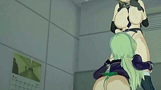 Lamia Loveless and Chitose Kisaragi Engage in Intense Lesbian Futanari Sex with Creampie