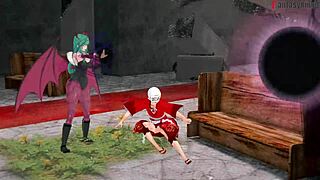 Skinny Blonde Enjoys Double Penetration with Two Guys!