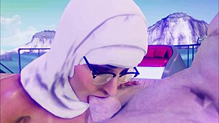hijab arab women aisha chubby girl enjoys boat ride
