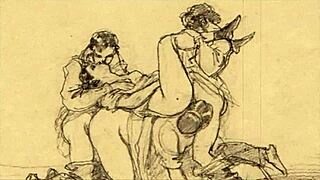vintage erotic drawings bring retro charm to life with style