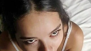 lunah blanc moans loud swallowing and riding my big dick hard!