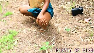 Big black cock penetrates chubby girl in the garden of Eden